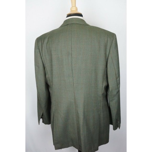 Brooks Brothers Golden Fleece Green Gold Plaid Sport Coat Jacket Sz 44L - Picture 5 of 8